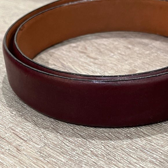 Men’s 36 Florsheim Genuine Italian Leather Made in Italy Brown Classic Belt - Picture 2 of 9